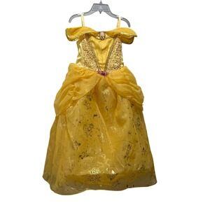 Disney Princess‎ Belle Costume Dress Size 9/10 Yellow Beauty and the Beast